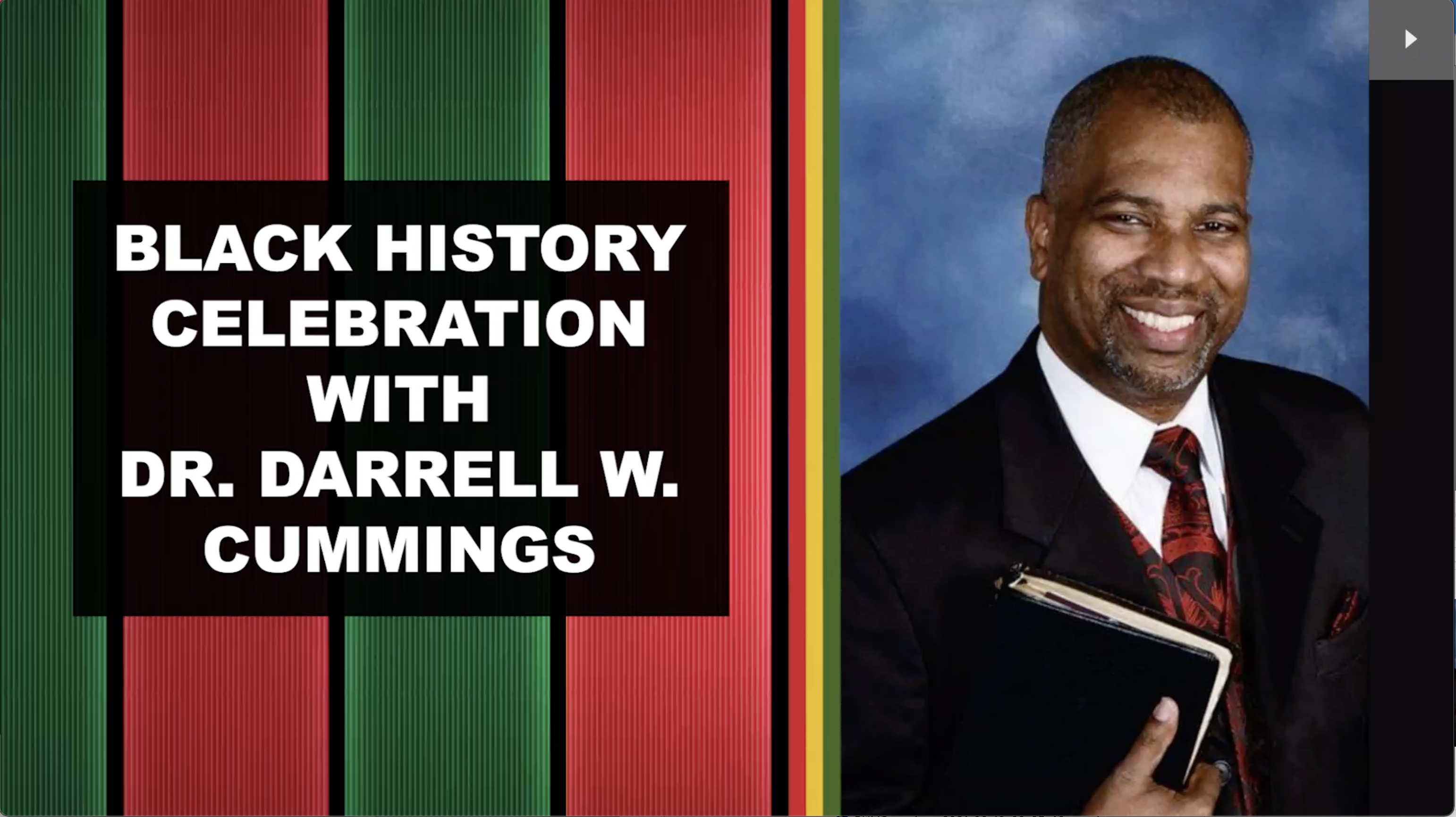 Thumbnail for Black History Celebration with Dr. Darrell W. Cummings