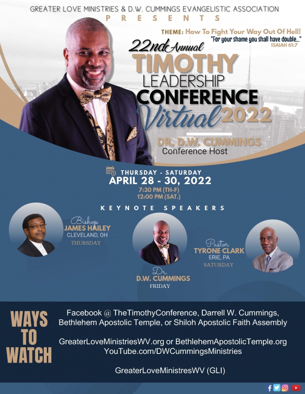 Photo for 22nd Annual Timothy Leadership Conference Virtual 2022
